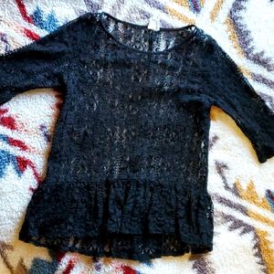 Black lace top